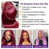 Hair pieces 220 Density 30 Inch 99J Burgundy Lace Front 13x4 Straight HD Frontal Human PrePlucked For Women 230609