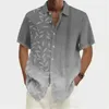 Summer 2023 Men's Aloha shirt coconut wood shirt 3D printing short sleeve button clothing tropical fashion jacket S-5XL