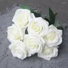 Fleurs Décoratives Fleur Artificielle Simulation Soie Coin Rose Bouquet De Mariage Pographie Props Maison Salon Jardin Roses Multicouches