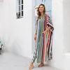 Sukienki imprezowe Elegancka cyfrowa koszula nadruk bohemian stylowy salon Skromny guzik długi bez wysiłku swobodny Kaftan Duster Tunik