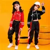 Clothing Sets Jazz Dance Costumes Hip Hop Kids Long Sleeve Hooded Top Jogger Pants Girls Hiphop Clothes Street Stage Show Wear 230608