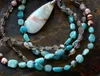 Naszyjniki wiszące kobiety Naszyjnik losowy Land Labradorite onyx Ite wisidant naszyjniki lariat koraliki wiązane łańcuch bohemii szyjka z drożeniem 230608