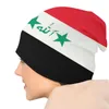 Basker flagga av Irak beanies caps män kvinnor unisex cool vinter varm stickad hatt vuxen slouch motorhuven hattar