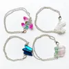 Link Bracelets Coated Point Crystal Bracelet For Women Colorful Natural Wand Stones Wrist Jewelry Dropship 1pc