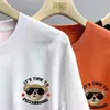 T-shirts masculinas de verão T-shirt de algodão masculina coreana Cool Bear de manga curta Tops de alta qualidade Camiseta branca com decote em O Roupas masculinas 230608