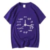 T-shirt da uomo XINYI T-shirt da uomo 100% cotone casual divertente orologio matematico Stampa t-shirt o-collo allentata estiva per uomo t-shirt manica corta top maschile 230608