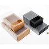 ギフトラップ5pcs小売パッケージボックスカルフ紙ブラックパッキングボックスサイズ10.6x8.6x4cmキャンディー