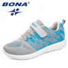 Athletic Outdoor BONA Arrival Style Children Casual Shoes Mesh Sneakers Boys Girls Flat Child Running Light Fast Free Shippin 230608