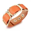 Braccialetti con ciondoli Braccialetti donna in pelle Americano europeo Nero / Arancio / Colore stampa leopardo Regalo gioielli donna PH1004