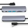4K30Hz 포트 USB3.0이 포함 된 전원 어댑터 6-in-1 허브 데이터 전송을위한 Multiport Dongle S-D/TF 카드 리더