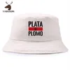 Berets Pablo Escobar Silver Or Lead Bucket Hat Fashion Plata O Plomo Printed Unisex Summer Est Cotton Cool Fishing Fisherman