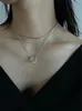 Pendanthalsband Londany halsband Enkel och cool färgmatchning från Japan Sydkorea Fashion OT -knapp för kvinnliga älskare