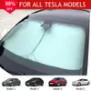 Nuovo per Tesla Model 3 Y X S Parabrezza anteriore per auto Protezione solare Finestra Protezione solare Visiera Parasole Blocchi Protezione raggi UV Parasole Coche