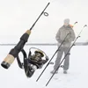 Rod Reel Combo Promotion 60cm 2 Conseils Rod Reel Combos Winter Ice Fishing Rod Fishing Reel set Rod Pole Tackle Carbon pole Canne à pêche sur glace 230608