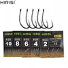 Fishing Hooks 75pcs PTFE Coated High Carbon Steel Barbed Fish Hook With Eye Mix Size Carp Fishing Accessories X501 230608