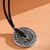 Pendentif Colliers Chinois Montagne Fantôme Fleur Argent Bagua Paix Fermoir Collier Pour Hommes Femmes Lien Chaîne Bijoux Cou 2023 Streetwear