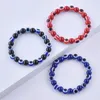 Coloré Turc Evil Eye Bracelets 8mm Rouge Bleu Yeux Perles À La Main Élasticité Bracelet pour Hommes Femmes Yoga Reiki Bijoux