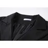 Damskie garnitury Blazers Streetwear Korean Fashion Patchwork Patchwork Denim Blazer Płaszcz Sense of Design Workowate Senior Female Tops Black Jackets Owewear 230609