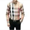 Luxury Designer Men's Shirts Fashion Casual Business Social and Cocktail Shirt Brand Spring Autumn Slimming De mest fashionabla kläderna S-3XL 751110091