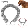 Halträning Big Dog Collar Metal Pet Chain Choke Three Row P Chain för stora hundar Rostfritt stål Pitbull Justerbara hundkrage