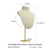 Jewelry Pouches Display For Shop Mannequin Necklace Holder Rack Metal Head Bust Stand Model Retailer Accessory