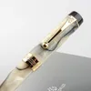 Fountain Pens Jinhao Centennial Tofu Pen 18KGP Golden Plated M Nib 07mm Akryl Ink 230608