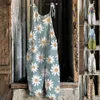 Kobiety Jumpsuits Rompers Summer Romper Streetwear Printed Scossuit cien oddychalny kreatywny vintage kwiatowy nadruk eleganckie kobiety kombinezony 230608