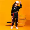 Clothing Sets Jazz Dance Costumes Hip Hop Kids Long Sleeve Hooded Top Jogger Pants Girls Hiphop Clothes Street Stage Show Wear 230608