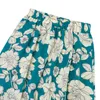 Skirts Plus Size Women's Skirt European Fashion Saia Midi Jupe Femme High Waist Falda Mujer Summer Print Floral Blue Green XL 230608