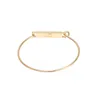 Bangle Trendy Minimalist Abalone Shell Bracelet Charm Copper Statement Metal Bangles For Women Geometry Square Female Jewelry 2023