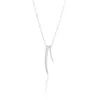 Chains Sterling Silver 925 Swallowtail Necklace Crescent Moon Jewelry Necklaces Women