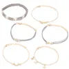 Bracelets à maillons 6PCS Of Set Bohème Vent Bijoux Dames Simple Tempérament Mode Amour Pentagramme Lune Bracelet