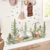 Commutateur Autocollants Grands Animaux De La Forêt Cerf Ours Mur pour Enfants Chambres Pépinière Stickers Garçons Chambre décoration Dessin Animé Arbres Mural 230608