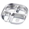 Bowls Compartment Plate Household Tableware Divided Serving Tray Kids Stainless Steel Kitchen 304 Dinner Child Toddler Snack