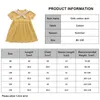 Girl Dresses Children Yellow Princess Girls Dress Baby Clothing For Kid Party Cotton Fashion Infant Elegant Short Costume Verano