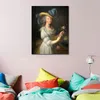 Luksusowy płócienna sztuka Portret malowanie autorstwa Elisabeth Vigee LeBrun Marie Antoinette Ręcznie malowane pokoje naukowe wystrój