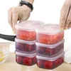 Förvaringspåsar kylskåp containrar kylskåp med lock stapelbar arrangör för frysskrivbord kök ägg frukt och