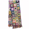 Scarves Christmas Day Gift Hand Made Crochet Scarfs Women Tassel Scarf Wraps 200 27cm Big Flower Autumn Winter Shawl