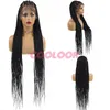 Lace Full Lace Box Braid Lace Front Super Long Criss Cross Knotless Braids Ombre Synthetic Braided s for Black Women 230608