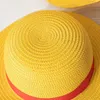 قبعات قبعات الطفل قطعة قبعة قش للأطفال للأطفال تأثيري أنيمي لباس القش والوالد والطفل قبعة الشمس الظل قبعة صناعية قبعة