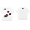 YK Embroidered Faces T-Shirt Yayoi Kusama com todo bordado colorido Moda Masculina Oversized Fit Camisa Casal de Verão Mangas Curtas