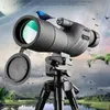 Telescopio ad alta definizione ad alta potenza a tubo singolo 25-75x60, grande lente ottica Telescopio per birdwatching da caccia ad alta potenza impermeabile