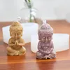 Candles DIY Buddha Candle Silicone Mold 3D Buddha Gypsum Soap Cement Resin Mold Festival Gift Making Church Candle Production Supplies 230608