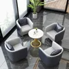 Mode nordiska stilar vardagsrum möbler runda bord metall cylinder kaffedisk för hem balkong restaurangdekor