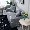 Stoelhoezen Antlers Geruit Grijs Stretch Kussenovertrekken Antislip Sofa-Cover-Set Woonkamer Meubelbeschermer Hoes Enkele/Twee/Drie/Vierzits