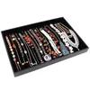 Jewelry Pouches Display Tray Velvet Ring Necklace Organizer Bracelet Storage For CASE Multifunctional Box