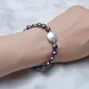 Braccialetti con ciondoli Handmake Black Pearl Fashion Perle d'acqua dolce fai da te per le donne Regali di gioielli da sposa