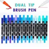 Markers Watercolor Brush Pen 72120 Colored Dual Tip Art Felt Pens Sketchbooks For Drawing Stationery Supplies 230608