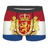 Underpants Custom Arms of Netherlands Underwear Мужчины растягивают голландские флаг -пирожные шорты трусики мягкие для Homme