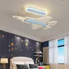 Chandeliers Modern Pink Chandelier LED Plane For Children's Room Living Dining Indoor Decoration Design Boys Light